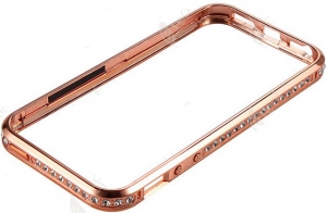 Бампер для iPhone 5/5S Crystal Metal Rose Gold Бампер для iPhone 5/5S Crystal Metal Rose Gold